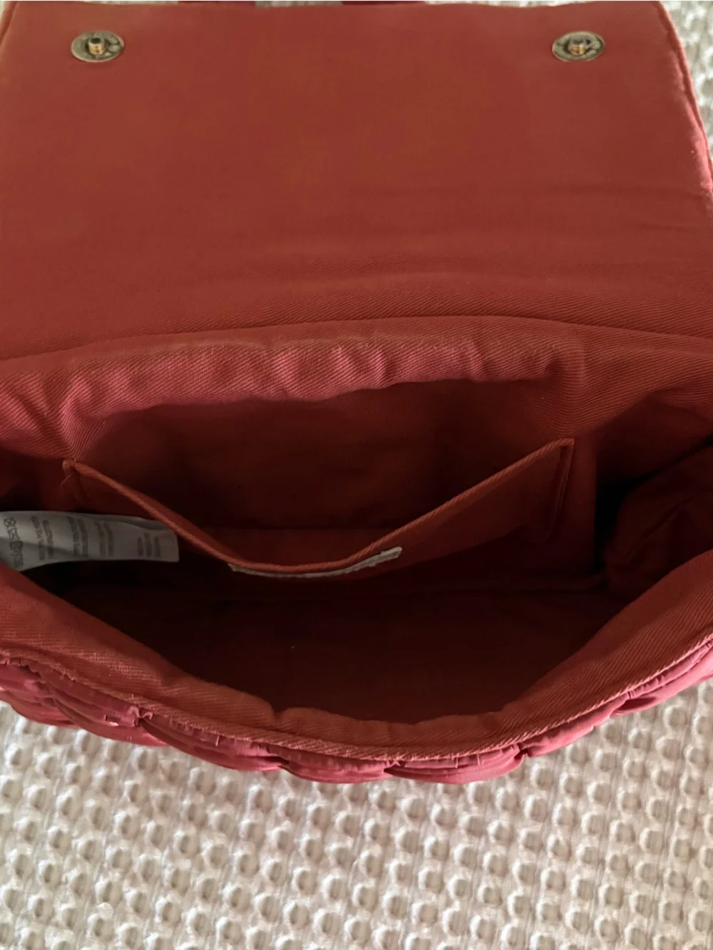 Anthropologie Red Woven Crossbody Bag